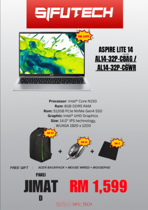 Pakej Jimat D Acer Aspire Lite 14
