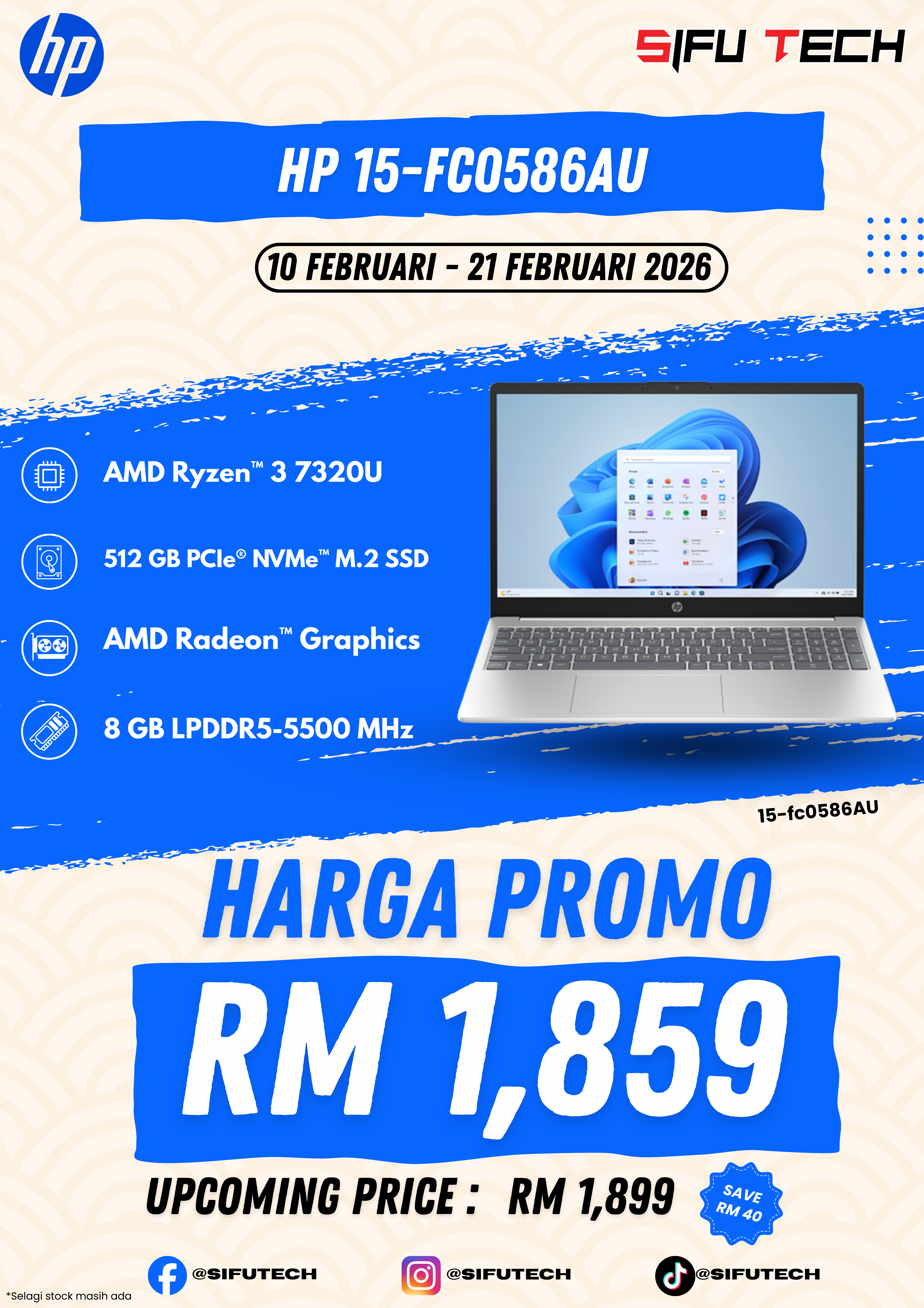 HP LAPTOP 15-FC0586AU